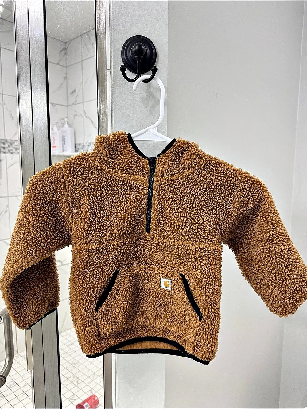 Carhartt Toddler Sherpa Fleece Half-Zip Hooded Sweatshirt